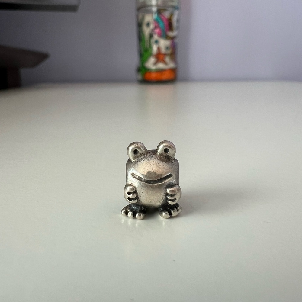Authentic PANDORA Sterling Silver Frog Charm 925 ALE Retired